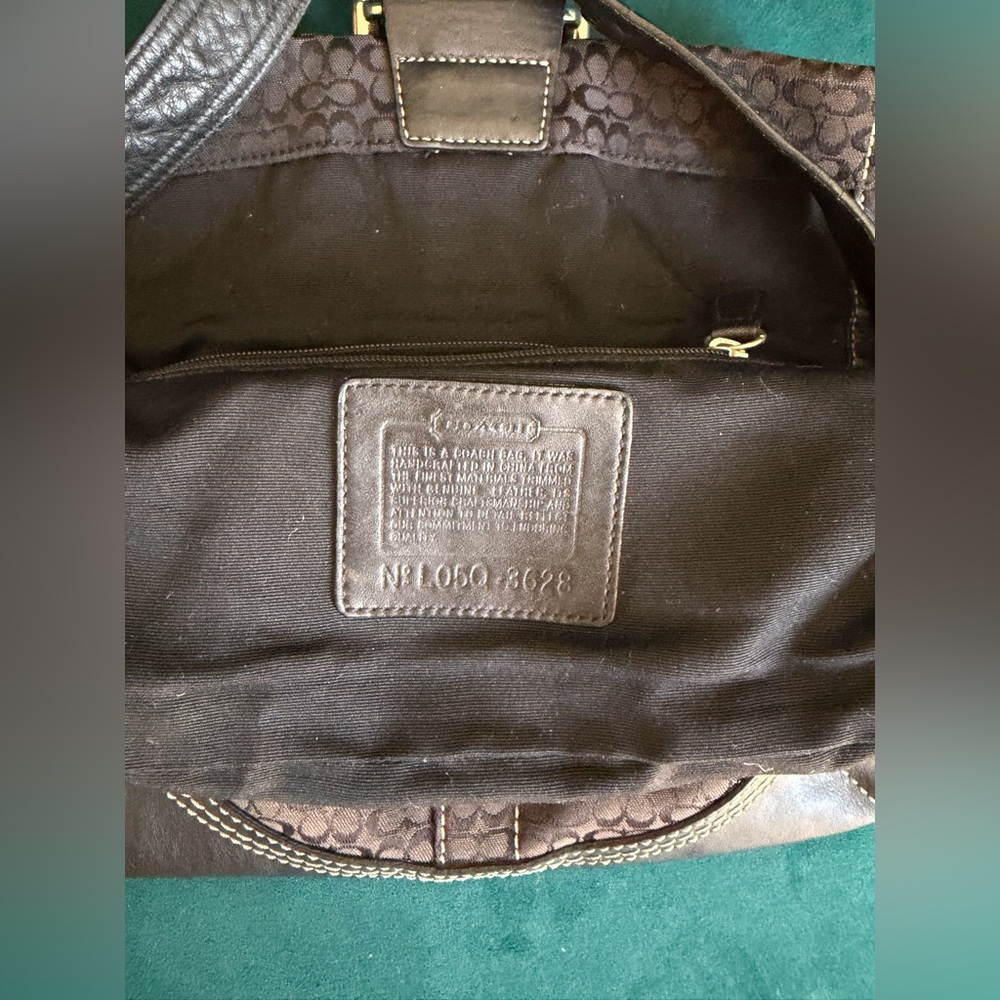Y2K Coach Soho Black Signature Hobo Bag 3628 - Picture 12 of 14